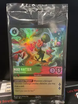 Disney Lorcana Card D23 Promo Mad Hatter Gold Member 2026 Unruly Eccentric - Image 1