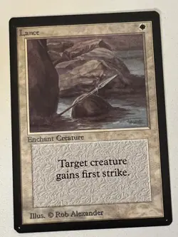 Magic the Gathering MTG Beta Lance NM (Beta Bob) - Image 1