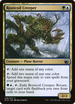 x1 Rootcoil Creeper MID MTG 238/277 UNCOMMON M/NM 1x - Image 1