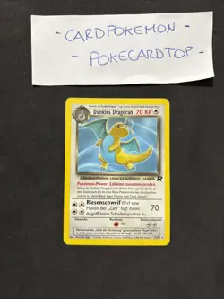 Pokemon Card Dark Dragonite 22/82-Team Rocket-Tedesco-No Holo-exc! - Image 1