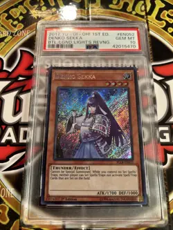 YuGiOh DENKO SEKKA #BLLR-EN052🔥PSA 10 GEM MINT🔥1st EDITION-2017 SECRET RARE - Image 2