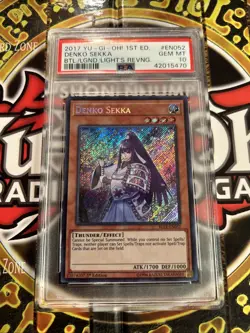 YuGiOh DENKO SEKKA #BLLR-EN052🔥PSA 10 GEM MINT🔥1st EDITION-2017 SECRET RARE - Image 4