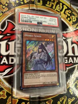 YuGiOh DENKO SEKKA #BLLR-EN052🔥PSA 10 GEM MINT🔥1st EDITION-2017 SECRET RARE - Image 5