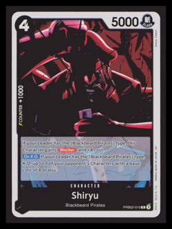 Shiryu PRB-02 PRB02-015 Foil Rare The Best Vol 2 One Piece Card Near Mint NM TCG - Image 1