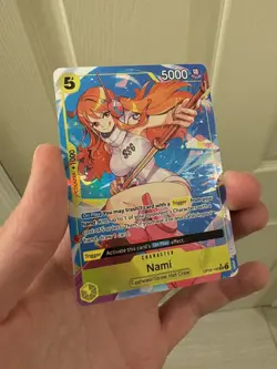 One Piece Card Game Nami SR OP08-106 Parallel Two Legends Foil Alt Art - Image 1