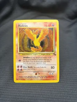 Pokemon Moltres Holo Rare TCG Card 12/62 Fossil LP/MP - Image 1