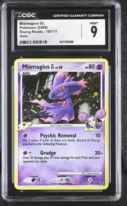 CGC 9 MINT Mismagius GL 2009 Rising Rivals 10/111 Holo Pokemon Card - Image 1