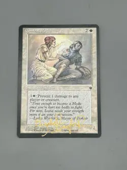 Combat Medic Mtg Fallen Empires Magic the Gathering Auto Signed Liz Danforth - Image 1
