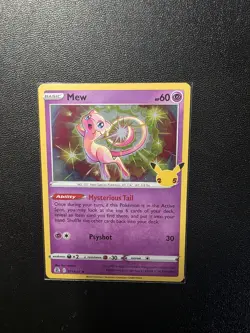Pokemon TCG Mew 011/025 Holo Celebrations 25th Anniversary NM! - Image 1