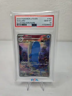 2025 POKEMON JTG EN-JOURNEY TOGETHER ILLUSTRATION RARE #162 WAILORD PSA 10 - Image 1