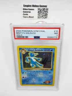 Pokemon TCG Misty's Golduck Gym Challenge 12/132 Holo Unlimited Holo Rare PSA 7 - Image 1