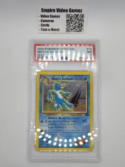 Pokemon TCG Misty's Golduck Gym Challenge 12/132 Holo Unlimited Holo Rare PSA 7 - Image 2