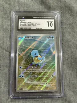 Pokemon Squirtle Illustration Rare 170/165 Scarlet & Violet 151 Holo CGC 10 - Image 1