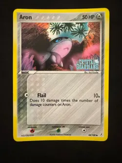 Pokemon TCG Aron 44/100 Stamped Holo EX Crystal Guardians - MINT CONDITION - Image 1