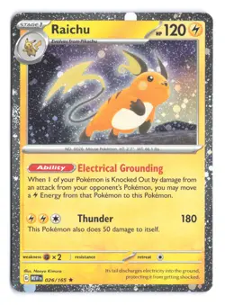 Raichu 026/165 Cosmos Holo 151 Sam's Club Exclusive Promo Pokemon A - Image 1
