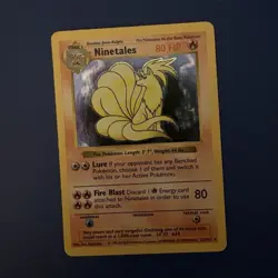 1999 Pokemon Base Set Ninetales Holo 12/102 WOTC Vintage LP - Image 1