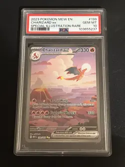 Pokemon Charizard ex Special Illustration Rare Holo 199/165 PSA 10 2023 - Image 1