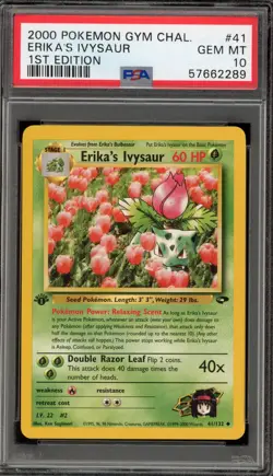 Pokemon Erika's Ivysaur Gym Challenge 1st Edition #41 PSA 10 Gem Mint - Image 1