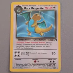 Pokemon Dark Dragonite Team Rocket Rare 22/82 Stage 2 70 HP Regular WOTC - Image 1