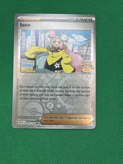 Pokemon TCG Iono Regional STAFF Promo Paldea Evolved Master Set 185/193 🔥 - Image 2