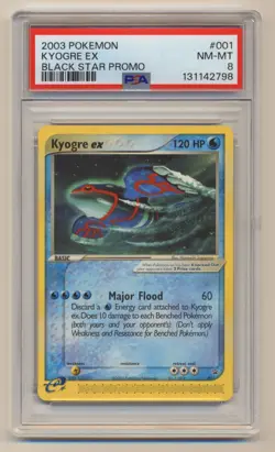 PSA 8 Pokemon Black Star Promo Kyogre EX #001 NM/MINT Condition!! - Image 1