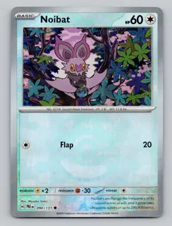 Noibat (Master Ball Pattern) #090/131 Common SV: Prismatic Evolutions Pokemon - Image 1