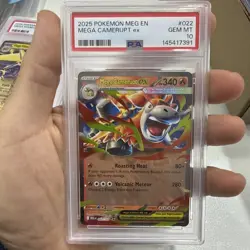 2025 Pokemon Meg En Mega Camerupt EX 22 PSA 10 GEM MT - Image 1
