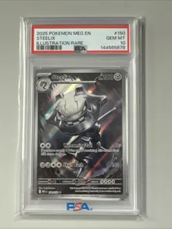 Pokemon Mega Evolution Steelix Illustration Rare 150/132 Psa 10 - Image 1