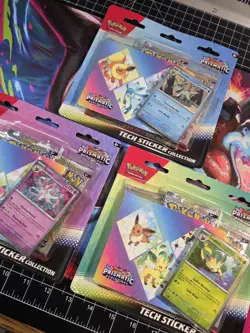 Pokemon TCG Prismatic Evolutions Tech Sticker Collection Set Lot 3X Sealed New - Image 2