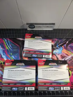 Pokemon TCG Prismatic Evolutions Tech Sticker Collection Set Lot 3X Sealed New - Image 4