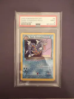 Pokemon Team Rocket Dark Gyarados Prerelease Holo PSA 9 2000 Card #8 - Image 1