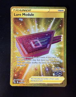 Pokemon Go TCG Lure Module Gold Trainer Secret Rare Card 088/078 - Image 1