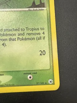 Pokemon Tropius 27/101 EX Hidden Legends Rare Regular Basic 80 HP English Card - Image 3