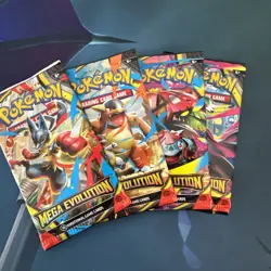 4x Pokemon Mega Evolution Booster Pack 10 Cards English TCG 2022 (Full Art Set) - Image 2