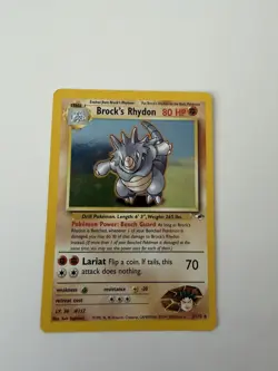 Pokemon TCG - Brock's Rhydon - 2/132 - Gym Heroes - Holo Rare - Image 1