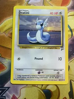 Dratini #38/130- Base Set 2 -Regular Unlimited Uncommon Pokemon TCG NM - Image 1
