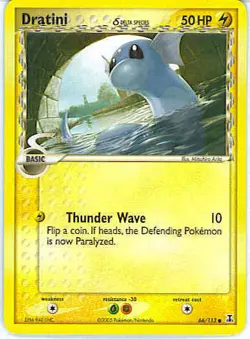 Dratini 66/113 Delta Species Common Moderate Play Pokemon DNA GAMES - Image 1