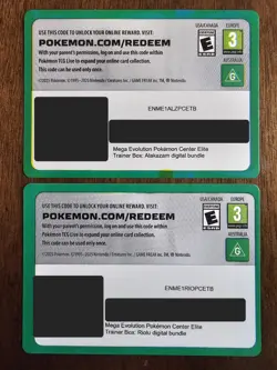 x2 Code Card Mega Evolution Pokemon Center ETB PTCG LIVE Alakazam & Riolu - Image 1