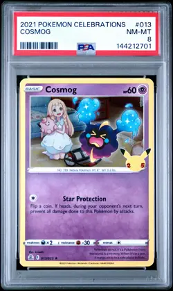 2021 POKEMON CELEBRATIONS #013 COSMOG PSA 8 - Image 1