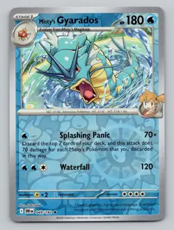 Reverse Holo Misty's Gyarados 049/182 Rare SV10: Destined Rivals Pokemon - Image 1