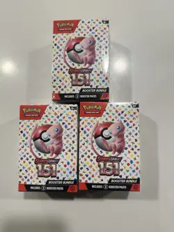 Pokemon Scarlet & Violet 151 Booster Box Bundle Lot of 3 Sealed English - Image 1
