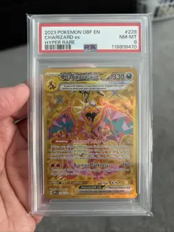2023 Pokemon OBF en Charizard EX Hyper Rare 228/197 PSA 8 - Image 1