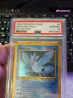 1999 Pokemon Fossil 1st Edition #2 Articuno Holo – PSA 10 GEM MT - Image 2