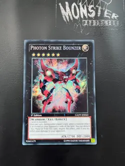 YUGIOH PHOTON STRIKE BOUNZER SECRET RARE GAOV-EN043 1ST EDITION - Image 1