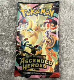 Pokemon TCG Mega Evolution Ascended Heroes Booster Pack 10 Cards English - Image 1