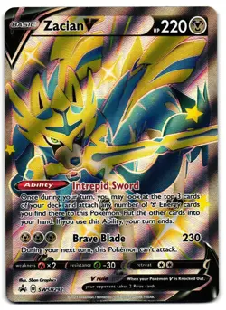 Zacian V SWSH292 - SWSH Black Star Promo Pokemon TCG - M/LP Card - Image 1