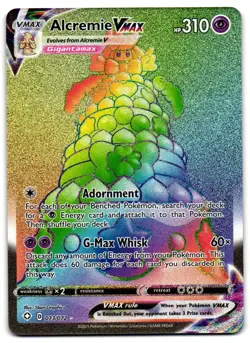 Alcremie VMAX 073/072 - Shining Fates Rare Rainbow Pokemon TCG - NM Card - Image 1