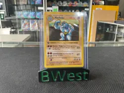 Machoke HP 034/102 Base Set 1st Edition Shadowless Regular Vintage Pokemon Card - Image 1