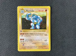Machoke HP 034/102 Base Set 1st Edition Shadowless Regular Vintage Pokemon Card - Image 2