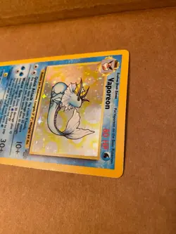 Pokemon TCG Vaporeon Card 12/64 - HOLO FOIL Shiny Base Jungle *LP* Vintage Card - Image 2